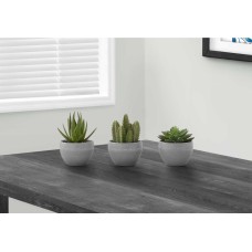 9587 Artificial 3pc  6" Succulent Plant